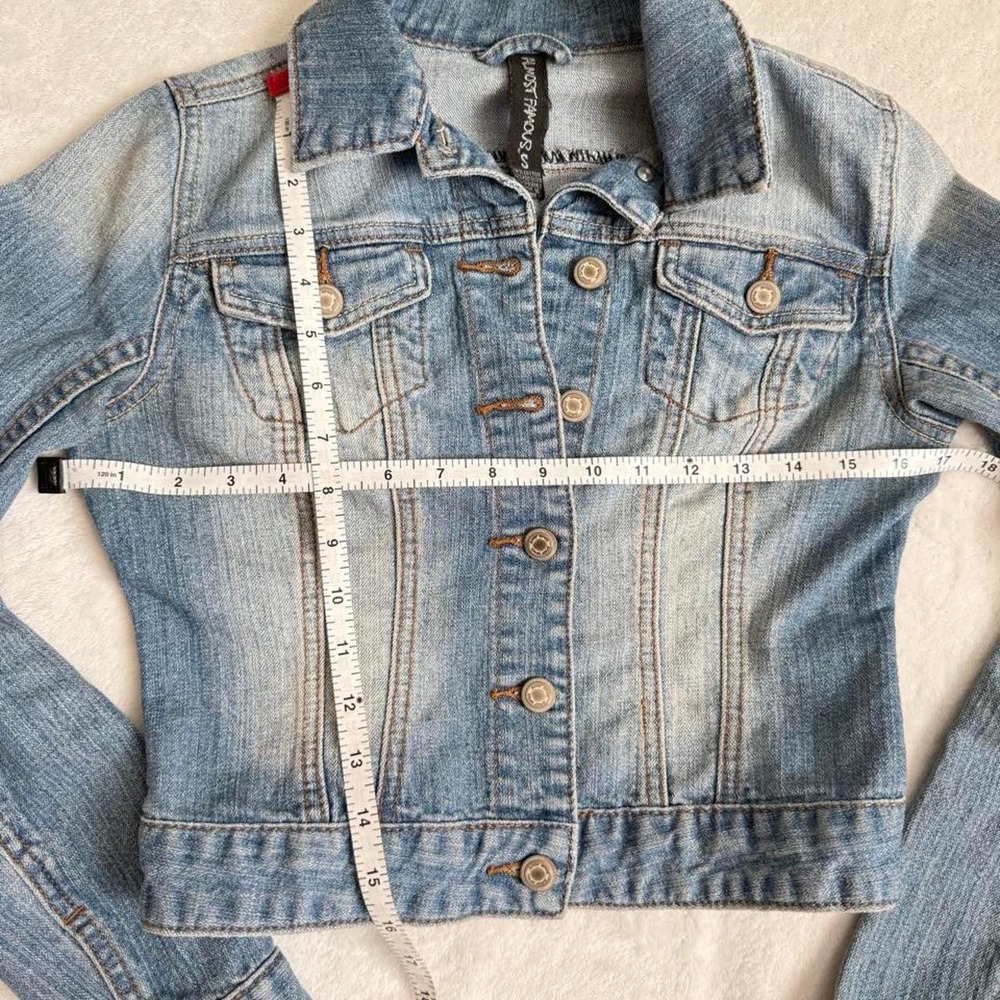 Almost Famous blue denim jacket in a S. Cotton, polyester & spandex blend. - Picture 3 of 4